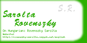 sarolta rovenszky business card